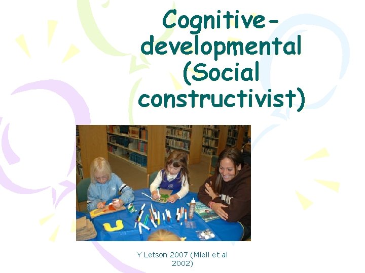 Cognitivedevelopmental (Social constructivist) Y Letson 2007 (Miell et al 2002) 