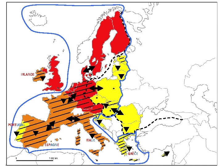 IRLANDE PORTUGAL ESPAGNE ITALIE GRÈCE 