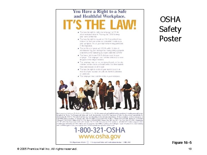 OSHA Safety Poster Figure 16– 5 © 2005 Prentice Hall Inc. All rights reserved.