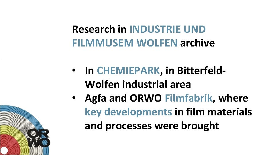 Research in INDUSTRIE UND FILMMUSEM WOLFEN archive • In CHEMIEPARK, in Bitterfeld. Wolfen industrial