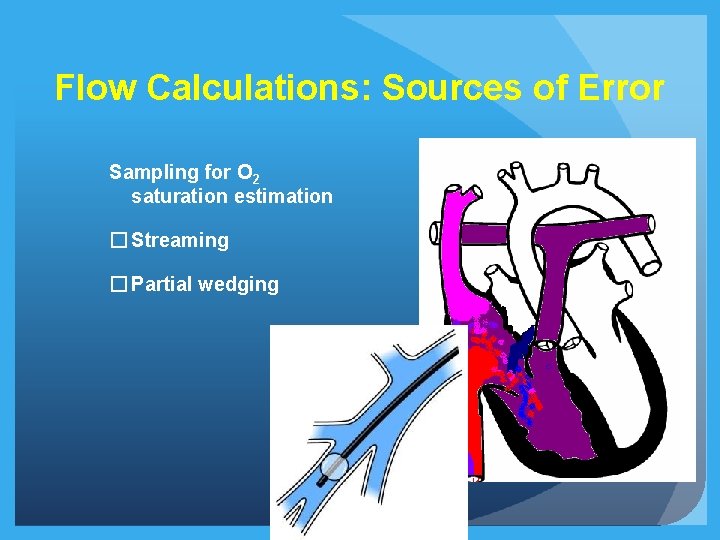 Flow Calculations: Sources of Error Sampling for O 2 saturation estimation � Streaming � Flow Calculations: Sources of Error Sampling for O 2 saturation estimation � Streaming �