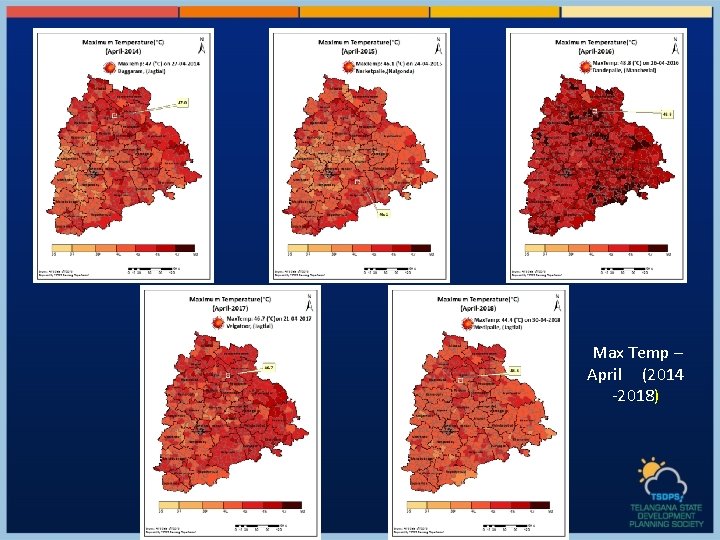  Max Temp – April (2014 -2018) 