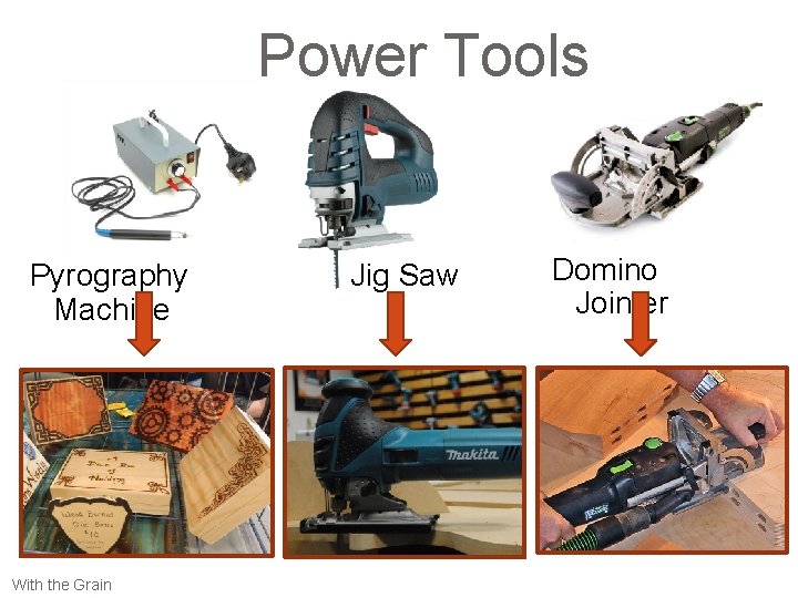 Power Tools Pyrography Machine With the Grain Jig Saw Domino Jointer 