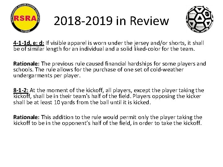2018 -2019 in Review 4 -1 -1 d, e: d: If visible apparel is 2018 -2019 in Review 4 -1 -1 d, e: d: If visible apparel is