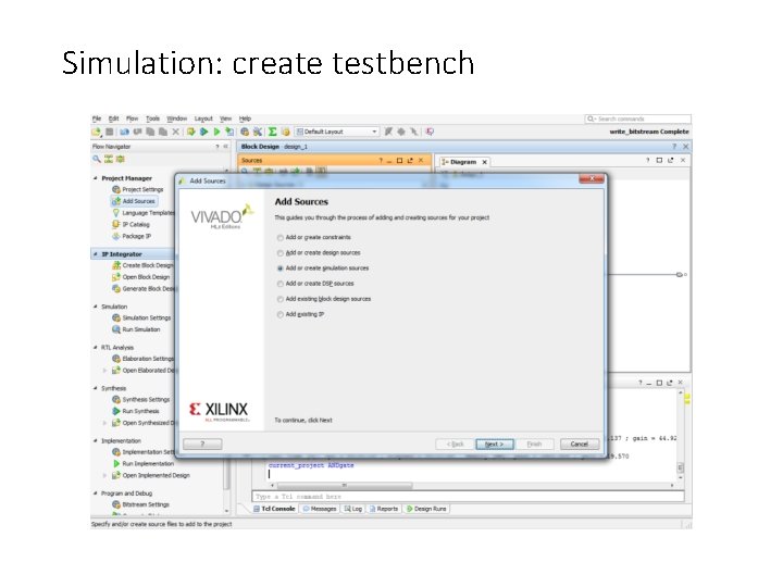 Simulation: create testbench 