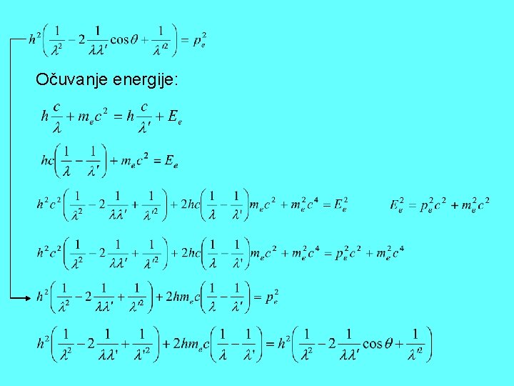 Očuvanje energije: 