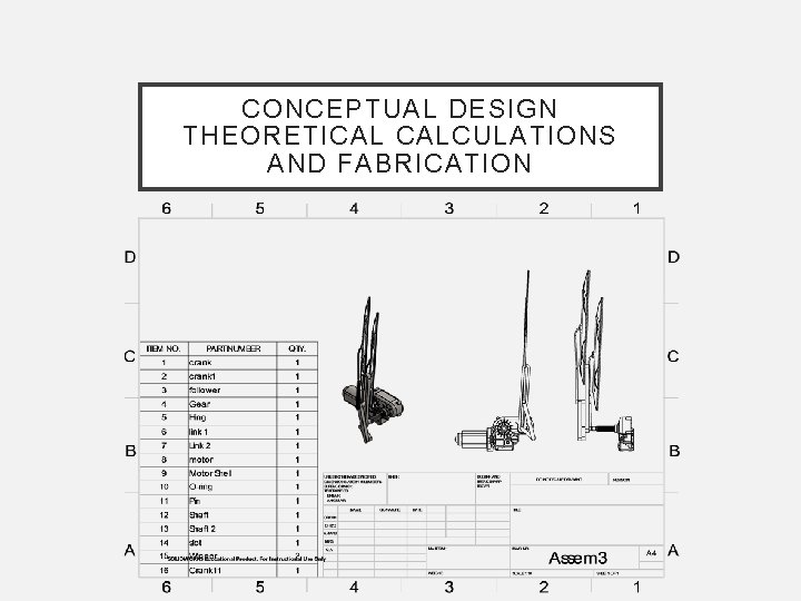 CONCEPTUAL DESIGN THEORETICAL CALCULATIONS AND FABRICATION 