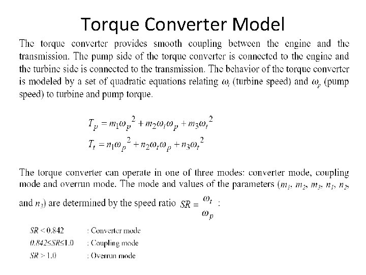 Torque Converter Model 