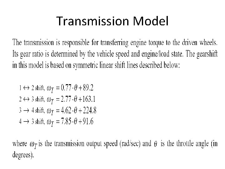 Transmission Model 
