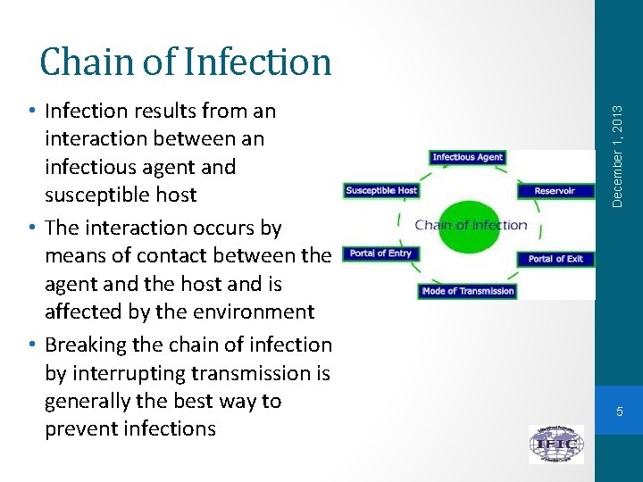  • Infection results from an interaction between an infectious agent and susceptible host