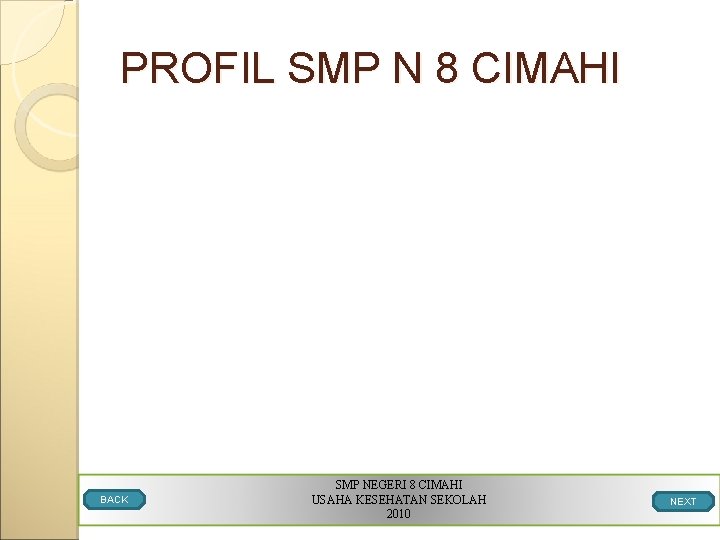 PROFIL SMP N 8 CIMAHI BACK SMP NEGERI 8 CIMAHI USAHA KESEHATAN SEKOLAH 2010