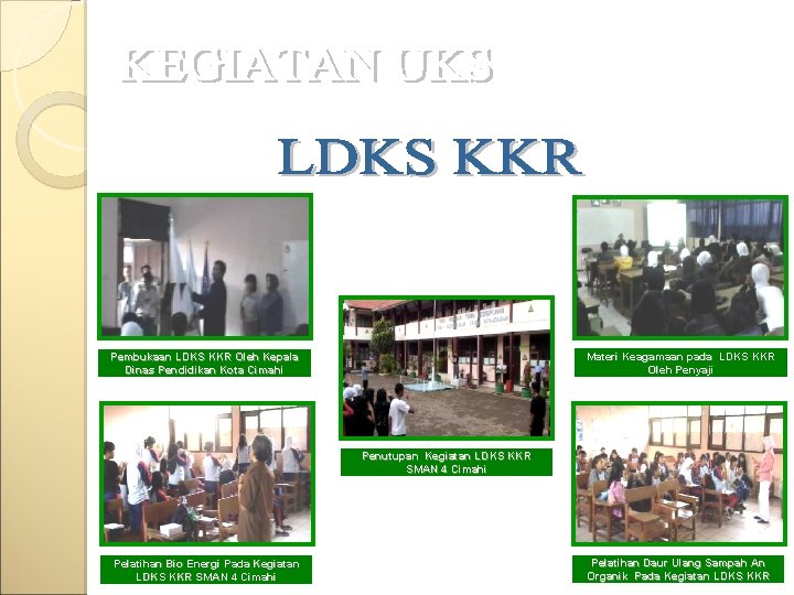 Materi Keagamaan pada LDKS KKR Oleh Penyaji Pembukaan LDKS KKR Oleh Kepala Dinas Pendidikan