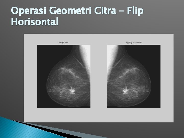 Operasi Geometri Citra – Flip Horisontal 