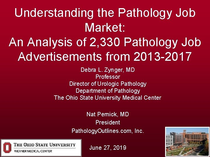 Understanding the Pathology Job Market: An Analysis of 2, 330 Pathology Job Advertisements from
