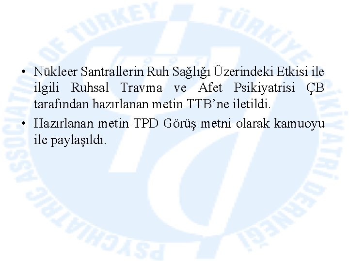  • Nükleer Santrallerin Ruh Sağlığı Üzerindeki Etkisi ile ilgili Ruhsal Travma ve Afet