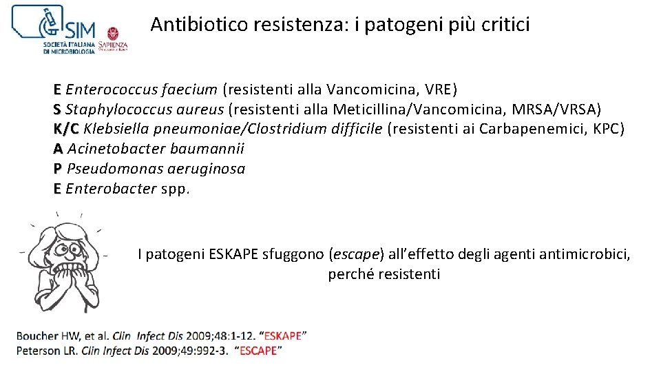 Antibiotico resistenza: i patogeni più critici E Enterococcus faecium (resistenti alla Vancomicina, VRE) E