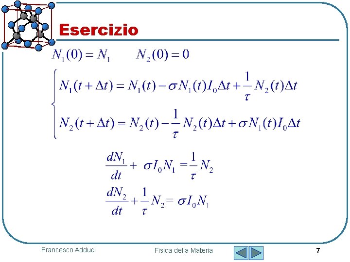 Esercizio Francesco Adduci Fisica della Materia 7 