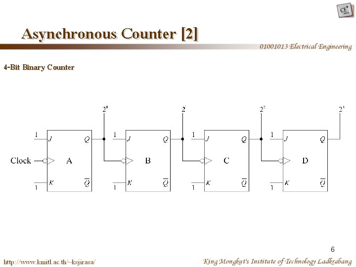 Asynchronous Counter [2] 4 -Bit Binary Counter 6 