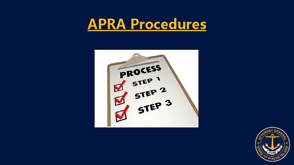 APRA Procedures 