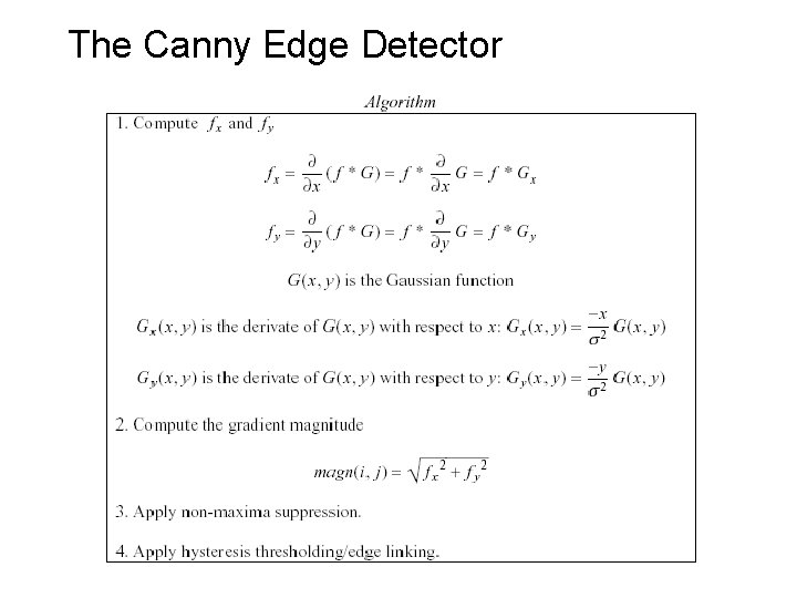 The Canny Edge Detector 