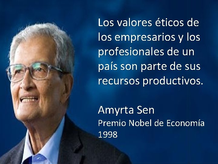 Los valores éticos de los empresarios y los profesionales de un país son parte