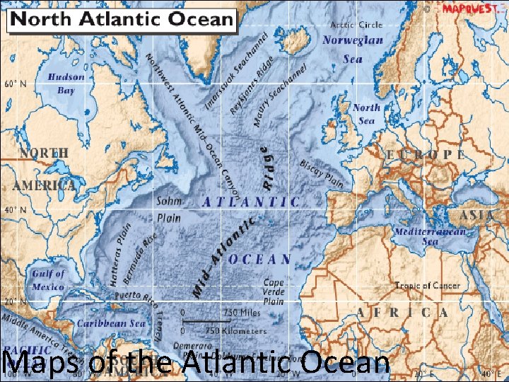 Maps of the Atlantic Ocean 