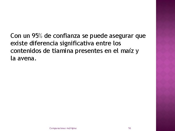 Con un 95% de confianza se puede asegurar que existe diferencia significativa entre los
