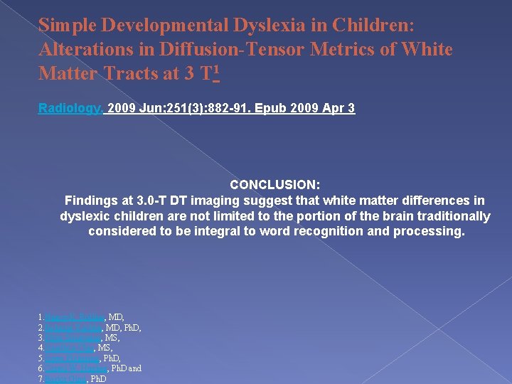 Neuroscience Update Executive Functions Dyslexia DTI Vincent P