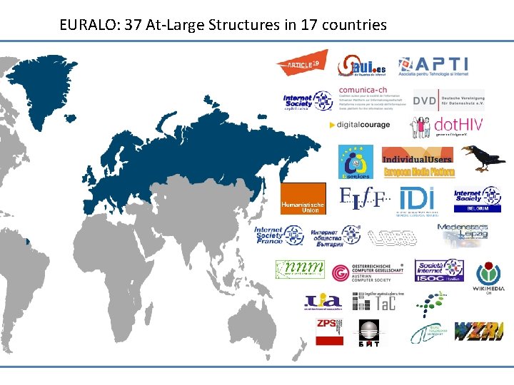 EURALO: 37 At-Large Structures in 17 countries 