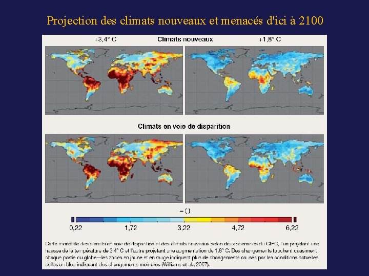 Projection des climats nouveaux et menacés d'ici à 2100 Département d’hydraulique – FSI -