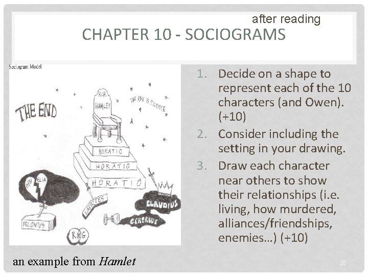 after reading CHAPTER 10 - SOCIOGRAMS 1. Decide on a shape to represent each