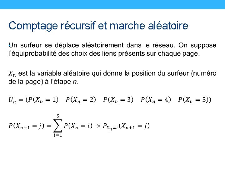 Comptage récursif et marche aléatoire • 