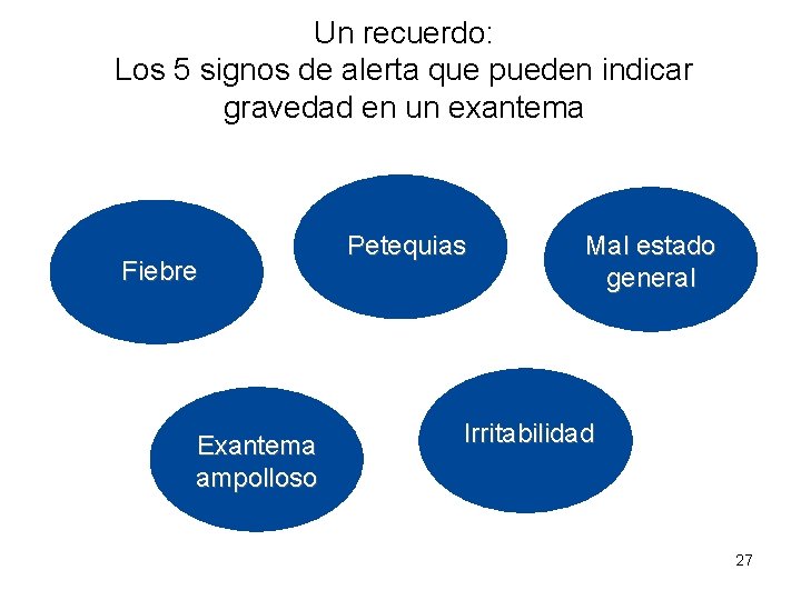Un recuerdo: Los 5 signos de alerta que pueden indicar gravedad en un exantema Un recuerdo: Los 5 signos de alerta que pueden indicar gravedad en un exantema