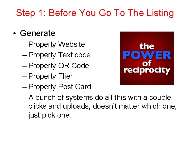 Step 1: Before You Go To The Listing • Generate – Property Website – Step 1: Before You Go To The Listing • Generate – Property Website –