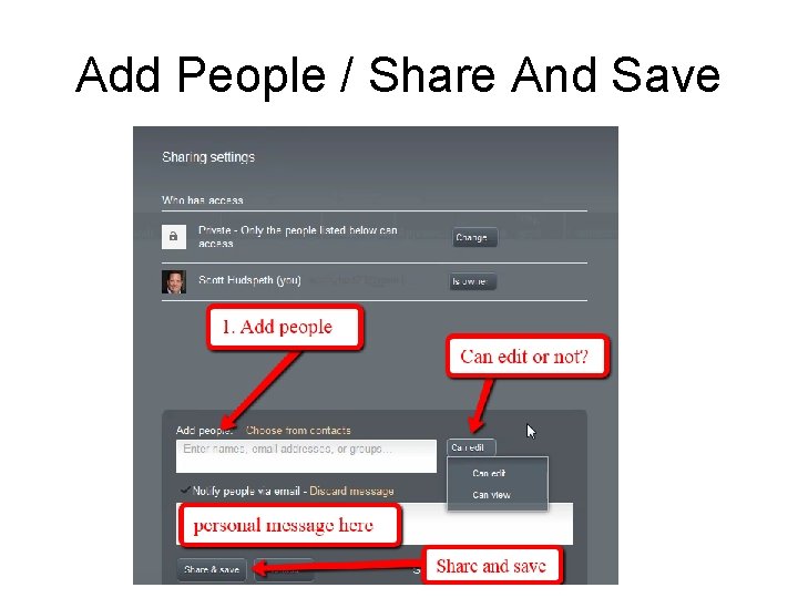 Add People / Share And Save Add People / Share And Save
