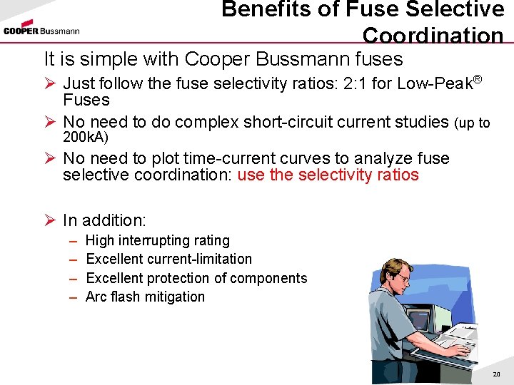 Benefits of Fuse Selective Coordination It is simple with Cooper Bussmann fuses Ø Just