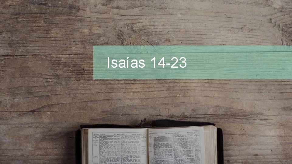 Isaías 14 -23 