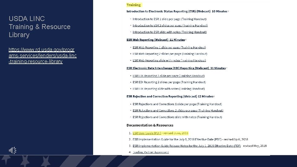 USDA LINC Training & Resource Library https: //www. rd. usda. gov/progr ams-services/lenders/usda-linc -training-resource-library 30 USDA LINC Training & Resource Library https: //www. rd. usda. gov/progr ams-services/lenders/usda-linc -training-resource-library 30