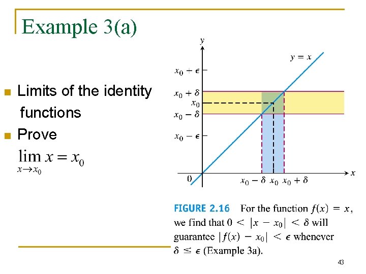 Example 3(a) n n Limits of the identity functions Prove 43 