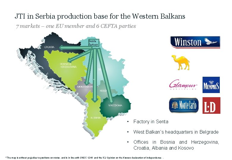 JTI in Serbia production base for the Western Balkans 7 markets – one EU