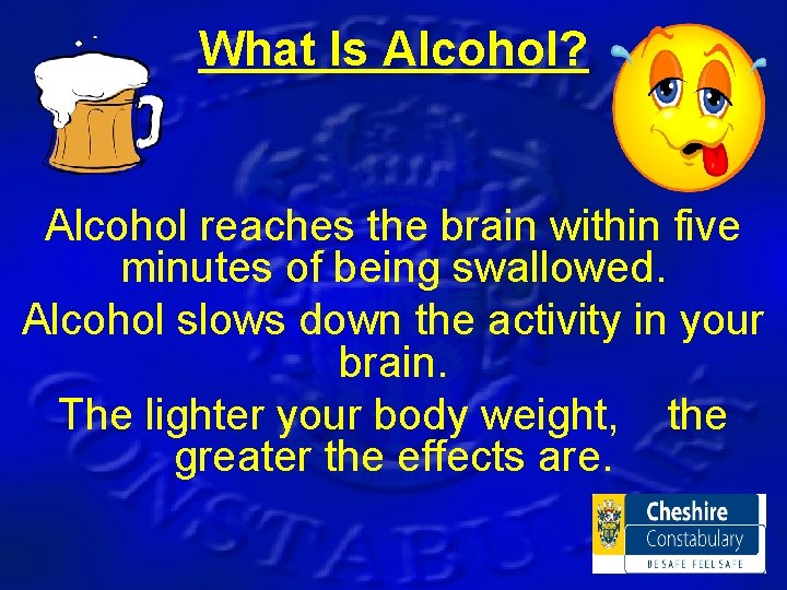What Is Alcohol? Alcohol reaches the brain within five minutes of being swallowed. Alcohol