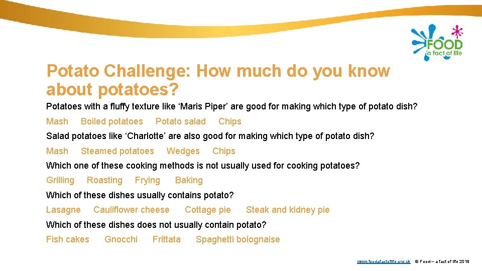 Potato Challenge: How much do you know about potatoes? Potatoes with a fluffy texture