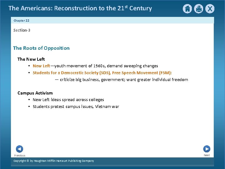 The Americans: Reconstruction to the 21 st Century Chapter 22 Section-3 The Roots of