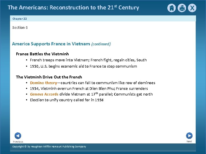 The Americans: Reconstruction to the 21 st Century Chapter 22 Section-1 America Supports France