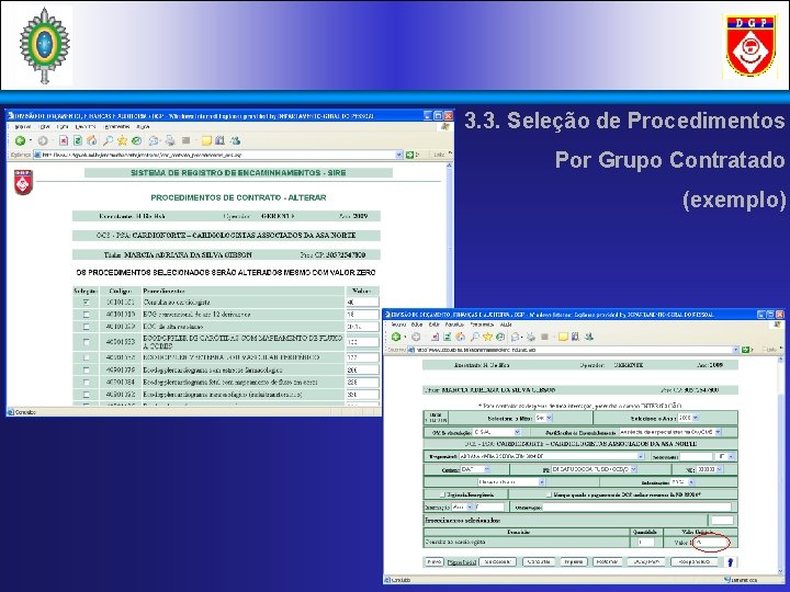 3. 3. Seleção de Procedimentos Por Grupo Contratado (exemplo) 