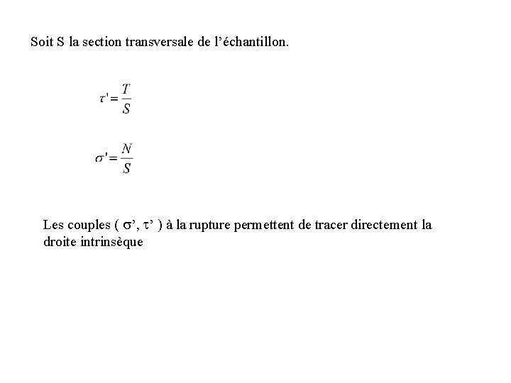 Soit S la section transversale de l’échantillon. Les couples ( s’, t’ ) à