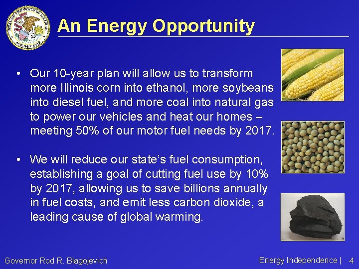 An Energy Opportunity • Our 10 -year plan will allow us to transform more