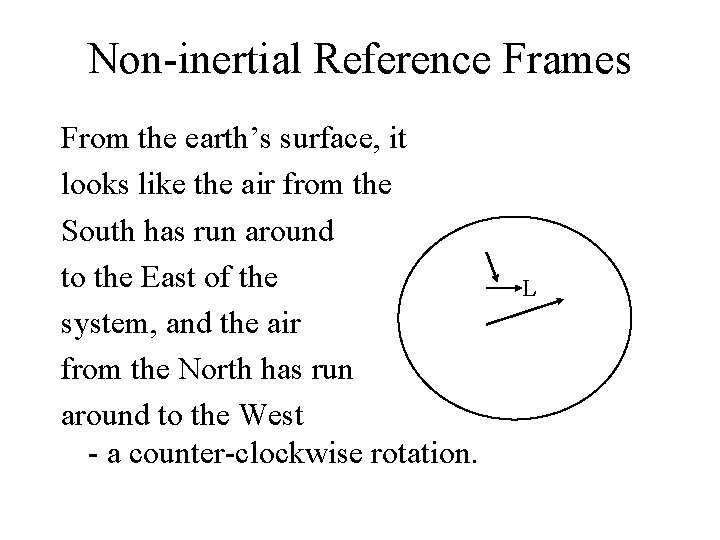 Non-inertial Reference Frames From the earth’s surface, it looks like the air from the