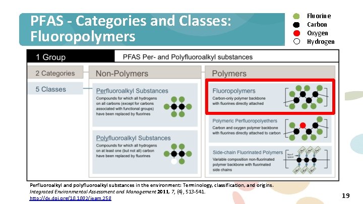 PFAS - Categories and Classes: Fluoropolymers Perfluoroalkyl and polyfluoroalkyl substances in the environment: Terminology,