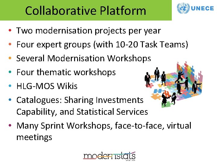 Collaborative Platform Two modernisation projects per year Four expert groups (with 10 -20 Task Collaborative Platform Two modernisation projects per year Four expert groups (with 10 -20 Task
